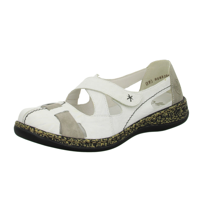 Rieker Slipper/Kletthalbschuh luftdurchlässig (durchbrochenes/geflochtenes Obermaterial) - SchuhEggers.de