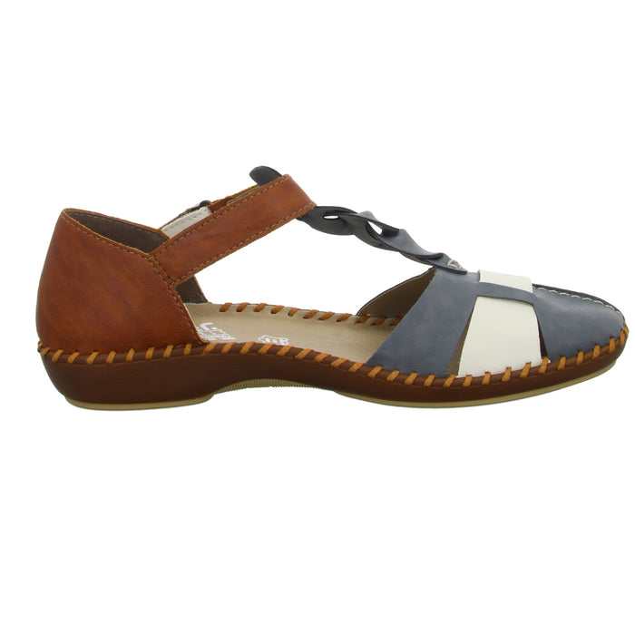 Rieker Slipper/Kletthalbschuh luftdurchlässig (durchbrochenes/geflochtenes Obermaterial) - SchuhEggers.de