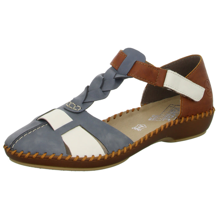 Rieker Slipper/Kletthalbschuh luftdurchlässig (durchbrochenes/geflochtenes Obermaterial) - SchuhEggers.de