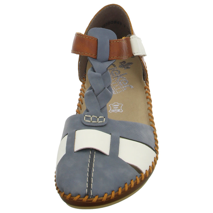 Rieker Slipper/Kletthalbschuh luftdurchlässig (durchbrochenes/geflochtenes Obermaterial) - SchuhEggers.de