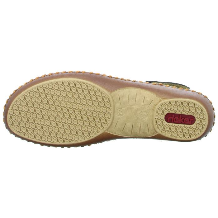 Rieker Slipper/Kletthalbschuh luftdurchlässig (durchbrochenes/geflochtenes Obermaterial) - SchuhEggers.de