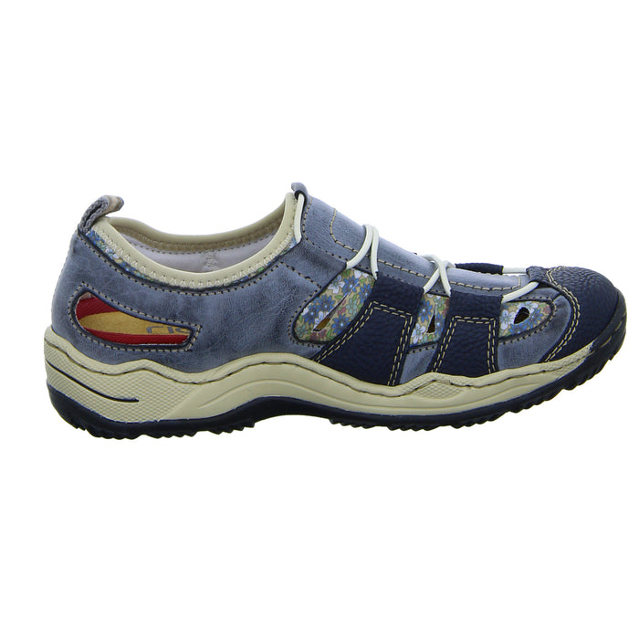 Rieker Slipper/Kletthalbschuh luftdurchlässig (durchbrochenes/geflochtenes Obermaterial) - SchuhEggers.de