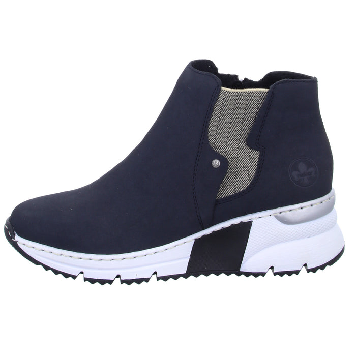 Rieker slip-on/zip-up ankle boots with cold lining from 35mm heel
