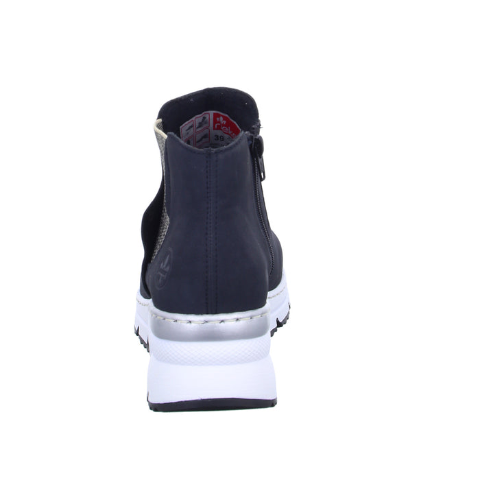 Rieker slip-on/zip-up ankle boots with cold lining from 35mm heel