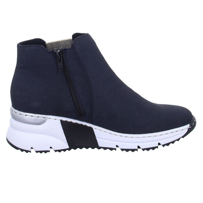 Rieker slip-on/zip-up ankle boots with cold lining from 35mm heel