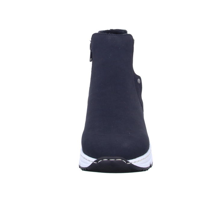 Rieker slip-on/zip-up ankle boots with cold lining from 35mm heel