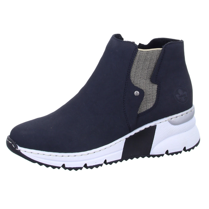 Rieker slip-on/zip-up ankle boots with cold lining from 35mm heel