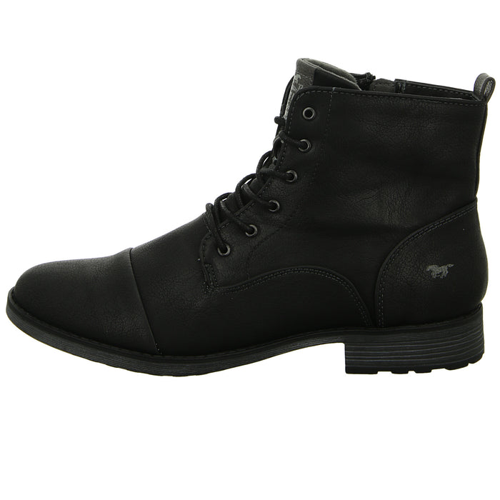 MUSTANG lace-up ankle boots with warm lining up to 35mm heel (casual)