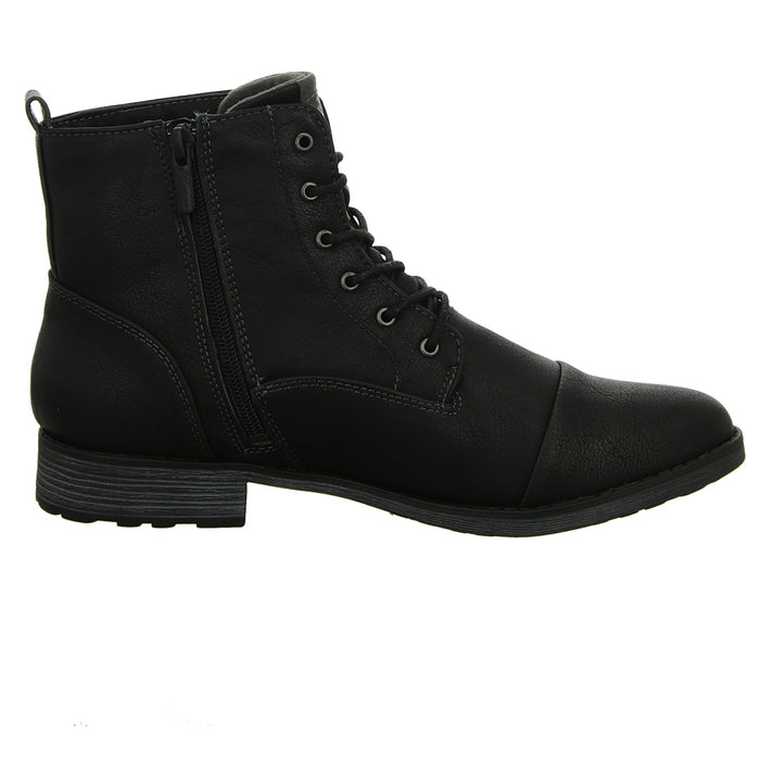 MUSTANG lace-up ankle boots with warm lining up to 35mm heel (casual)