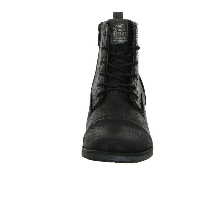 MUSTANG lace-up ankle boots with warm lining up to 35mm heel (casual)