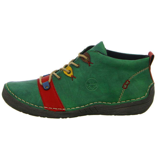 Rieker lace-up ankle boots with warm lining up to 35mm heel (casual)