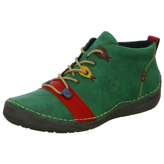 Rieker lace-up ankle boots with warm lining up to 35mm heel (casual)