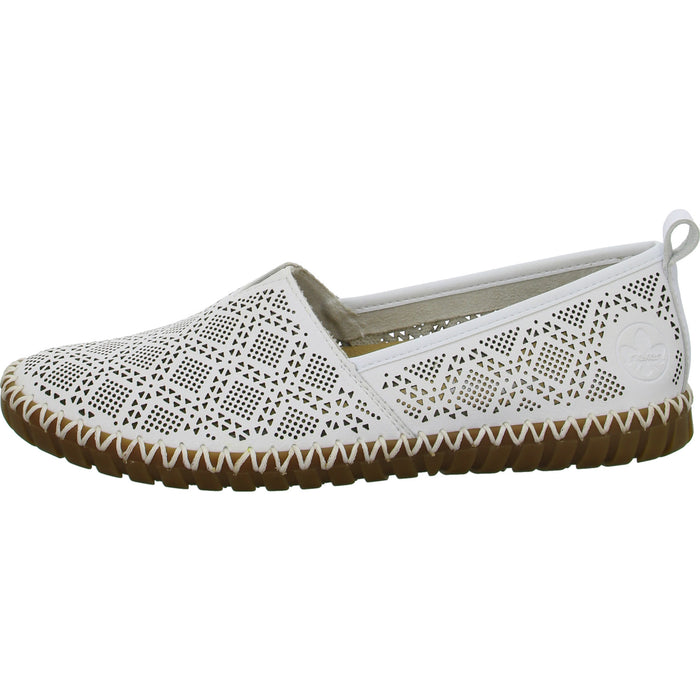Rieker Slipper/Kletthalbschuh luftdurchlässig (durchbrochenes/geflochtenes Obermaterial) - SchuhEggers.de