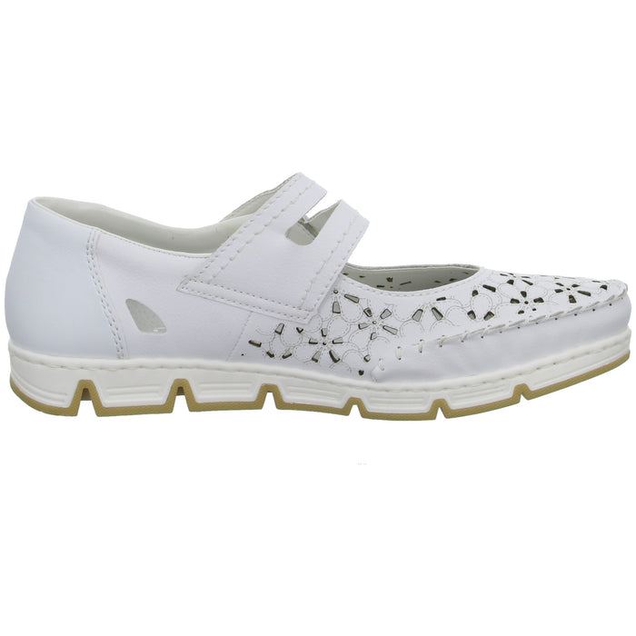 Rieker Slipper/Kletthalbschuh luftdurchlässig (durchbrochenes/geflochtenes Obermaterial) - SchuhEggers.de