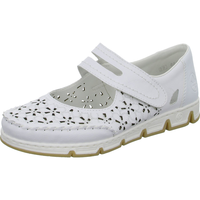 Rieker Slipper/Kletthalbschuh luftdurchlässig (durchbrochenes/geflochtenes Obermaterial) - SchuhEggers.de