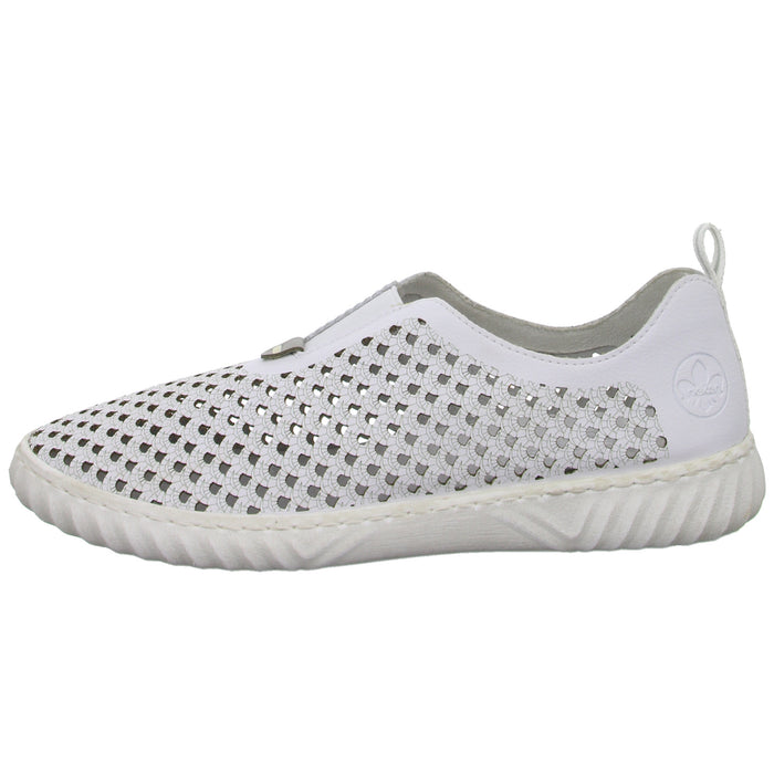 Rieker Slipper/Kletthalbschuh luftdurchlässig (durchbrochenes/geflochtenes Obermaterial) - SchuhEggers.de