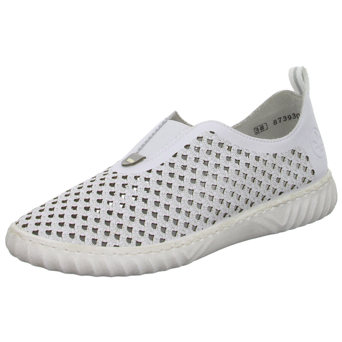 Rieker Slipper/Kletthalbschuh luftdurchlässig (durchbrochenes/geflochtenes Obermaterial) - SchuhEggers.de