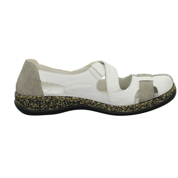 Rieker Slipper/Kletthalbschuh luftdurchlässig (durchbrochenes/geflochtenes Obermaterial) - SchuhEggers.de