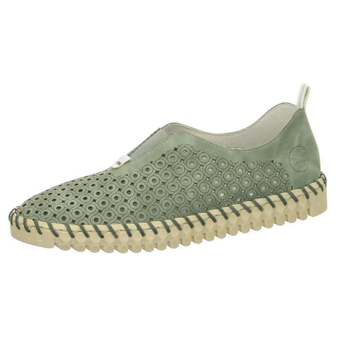 Rieker Slipper/Kletthalbschuh luftdurchlässig (durchbrochenes/geflochtenes Obermaterial) - SchuhEggers.de