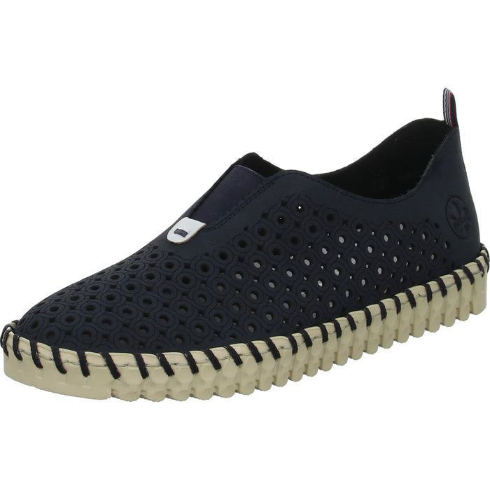 Rieker Slipper/Kletthalbschuh luftdurchlässig (durchbrochenes/geflochtenes Obermaterial) - SchuhEggers.de