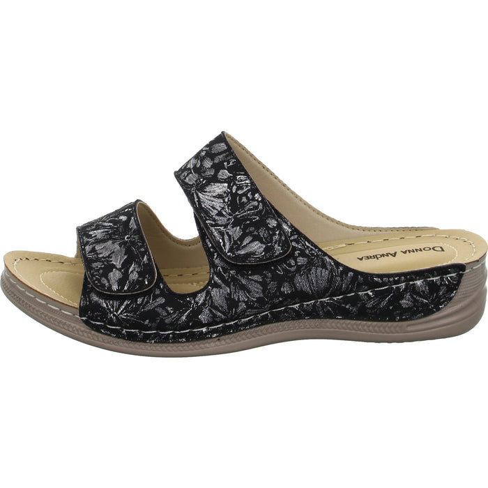 Donna Andrea mules with extra width up to 30mm sole height