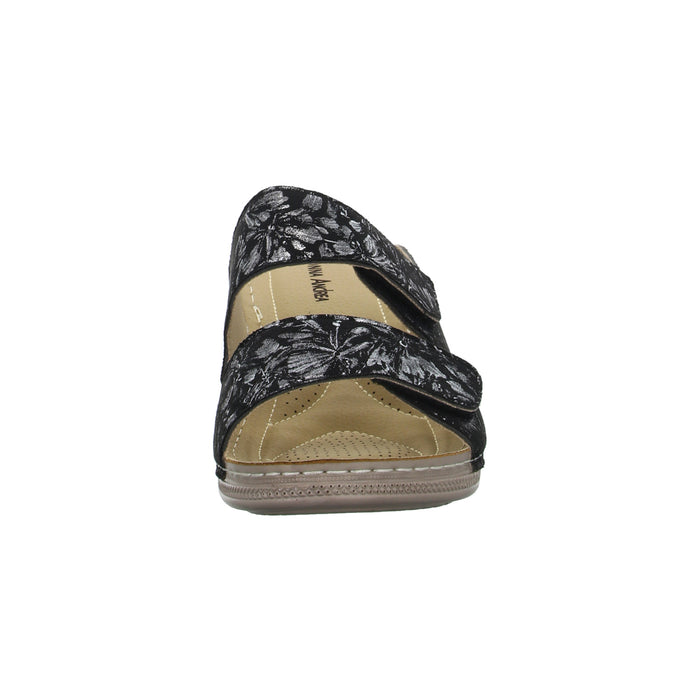 Donna Andrea mules with extra width up to 30mm sole height