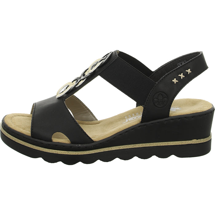 Rieker Keil Sandalette ab 30mm Sohlenhöhe