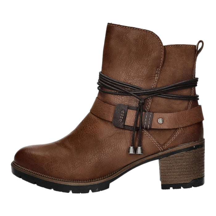 Rieker slip-on/zip-up ankle boots with cold lining from 35mm heel