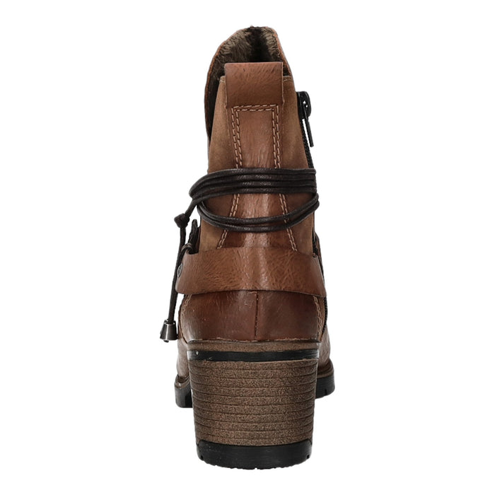 Rieker slip-on/zip-up ankle boots with cold lining from 35mm heel