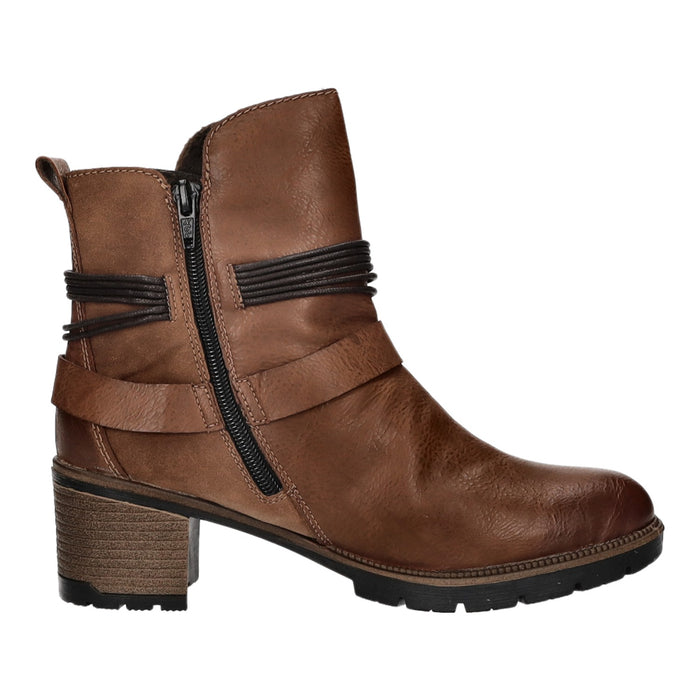 Rieker slip-on/zip-up ankle boots with cold lining from 35mm heel