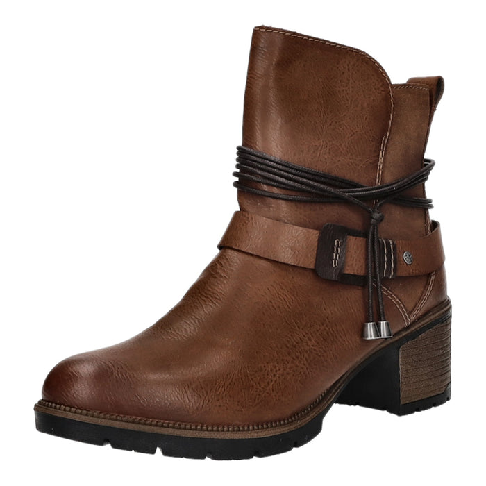 Rieker slip-on/zip-up ankle boots with cold lining from 35mm heel