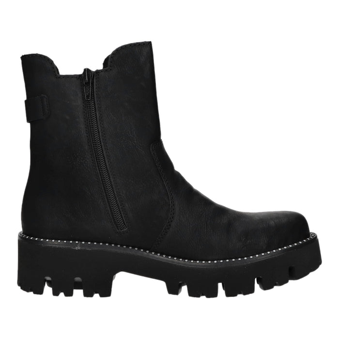 Rieker slip-on/zip-up ankle boots with cold lining and up to 35mm heel (casual)