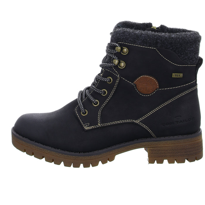Tom Tailor lace-up ankle boots with warm lining up to 35mm heel (casual)