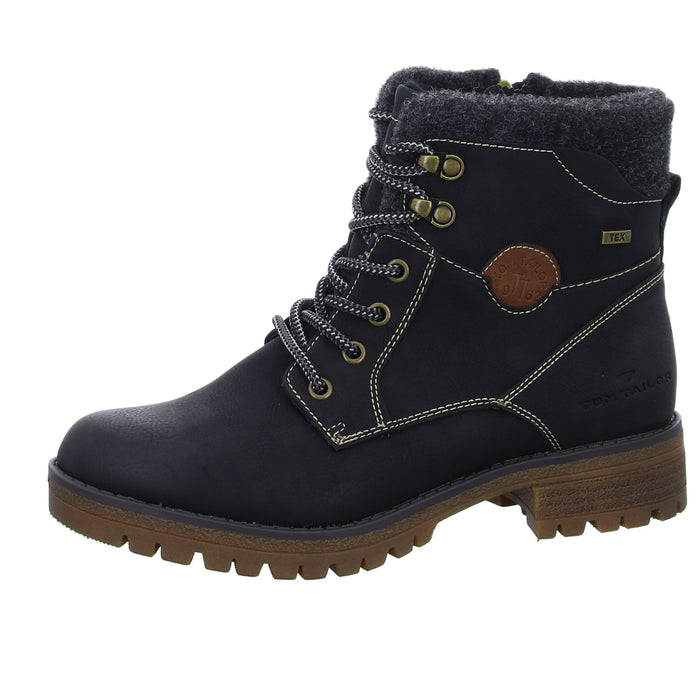 Tom Tailor lace-up ankle boots with warm lining up to 35mm heel (casual)