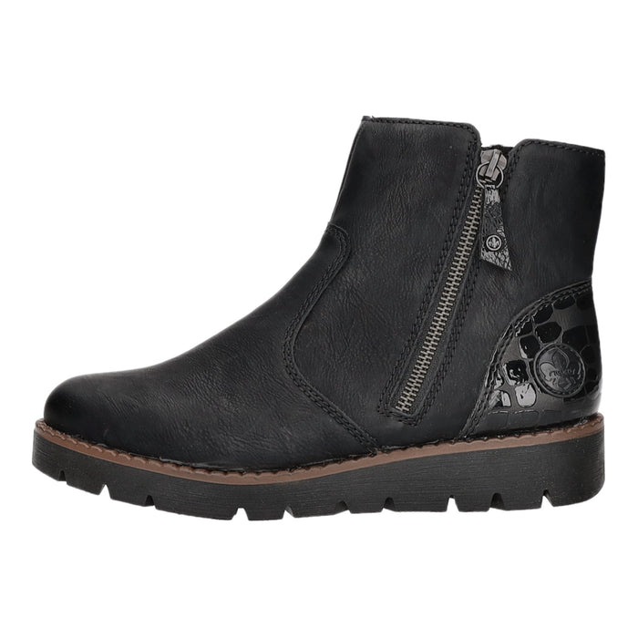 Rieker Schlupf-/Reißverschlußstiefelette Warmfutter bis 35mm Absatz (casual)