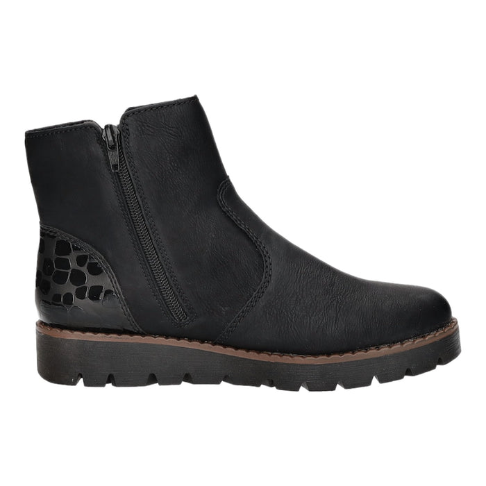 Rieker Schlupf-/Reißverschlußstiefelette Warmfutter bis 35mm Absatz (casual)