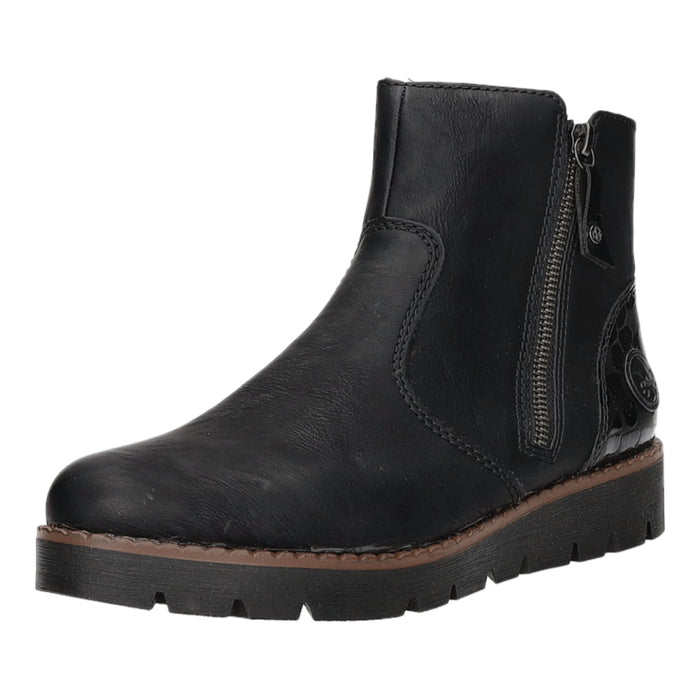 Rieker Schlupf-/Reißverschlußstiefelette Warmfutter bis 35mm Absatz (casual)