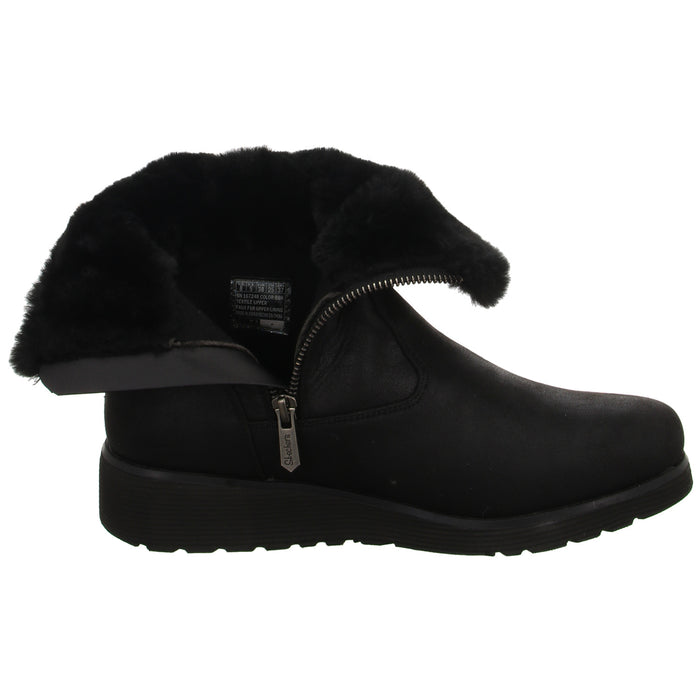 Skechers Schlupf-/Reißverschlußstiefelette Warmfutter bis 35mm Absatz (casual) Keepsakes Wedge-COMFY WINTER - SchuhEggers.de