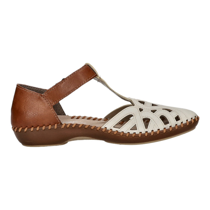 Rieker Slipper/Kletthalbschuh luftdurchlässig (durchbrochenes/geflochtenes Obermaterial) - SchuhEggers.de