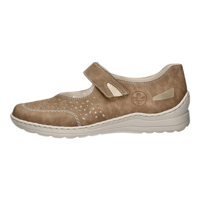 Rieker Slipper/Kletthalbschuh luftdurchlässig (durchbrochenes/geflochtenes Obermaterial) - SchuhEggers.de