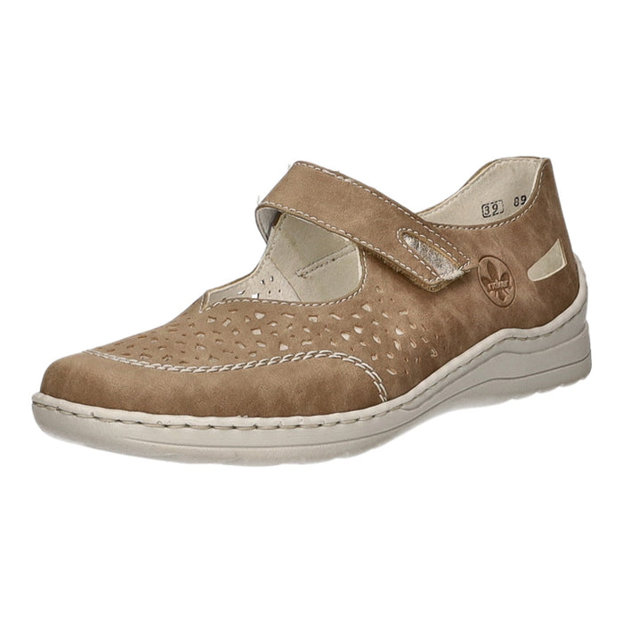 Rieker Slipper/Kletthalbschuh luftdurchlässig (durchbrochenes/geflochtenes Obermaterial) - SchuhEggers.de