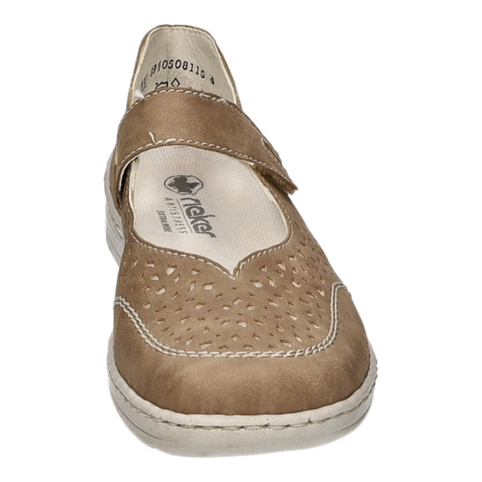 Rieker Slipper/Kletthalbschuh luftdurchlässig (durchbrochenes/geflochtenes Obermaterial) - SchuhEggers.de