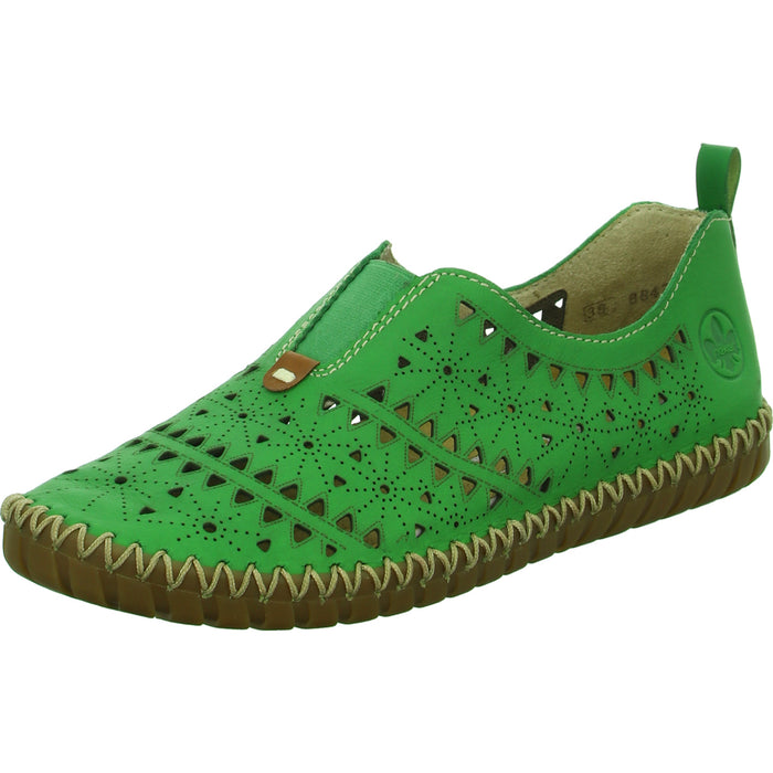 Rieker Slipper/Kletthalbschuh luftdurchlässig (durchbrochenes/geflochtenes Obermaterial) - SchuhEggers.de