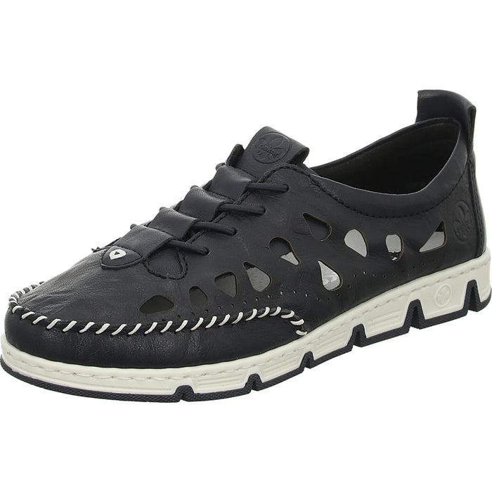 Rieker Slipper/Kletthalbschuh luftdurchlässig (durchbrochenes/geflochtenes Obermaterial) - SchuhEggers.de
