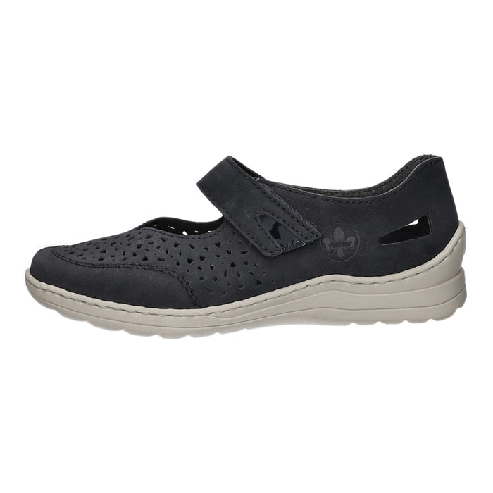 Rieker Slipper/Kletthalbschuh luftdurchlässig (durchbrochenes/geflochtenes Obermaterial) - SchuhEggers.de