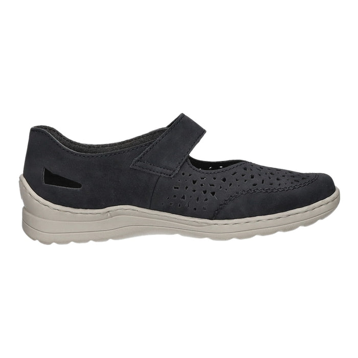 Rieker Slipper/Kletthalbschuh luftdurchlässig (durchbrochenes/geflochtenes Obermaterial) - SchuhEggers.de