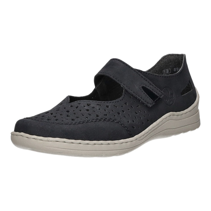Rieker Slipper/Kletthalbschuh luftdurchlässig (durchbrochenes/geflochtenes Obermaterial) - SchuhEggers.de