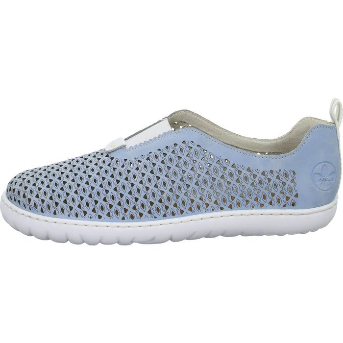 Rieker Slipper/Kletthalbschuh luftdurchlässig (durchbrochenes/geflochtenes Obermaterial) - SchuhEggers.de