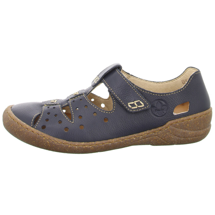 Rieker Slipper/Kletthalbschuh luftdurchlässig (durchbrochenes/geflochtenes Obermaterial) - SchuhEggers.de