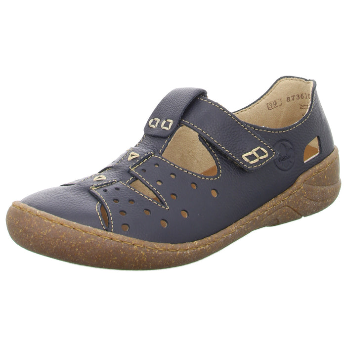 Rieker Slipper/Kletthalbschuh luftdurchlässig (durchbrochenes/geflochtenes Obermaterial) - SchuhEggers.de
